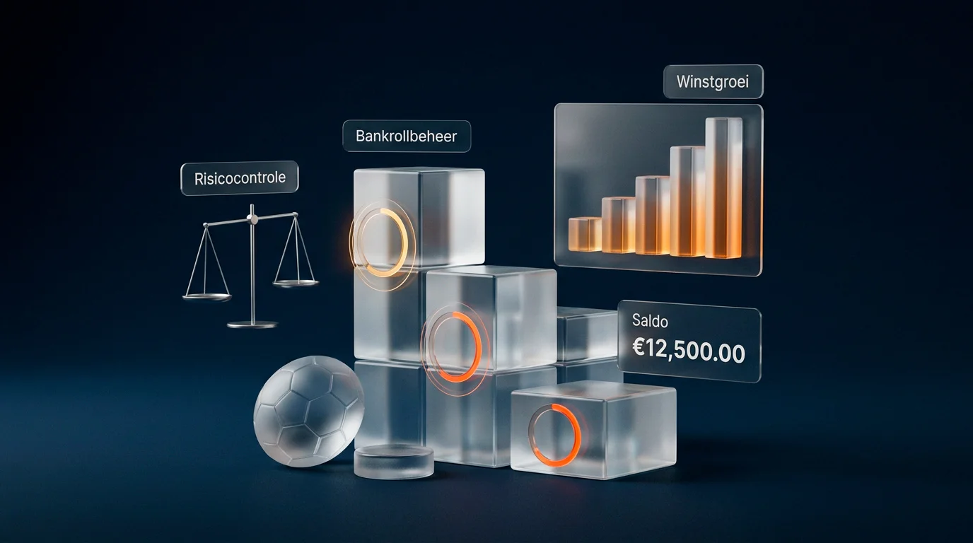 Visualisatie van bankroll management met unit sizing en financiele planning concepten